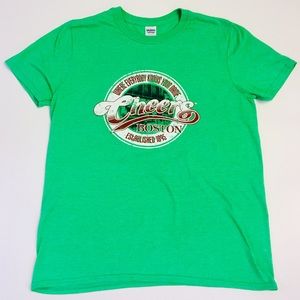 Cheers Tv Show Mens M Classic Green Graphic Tee